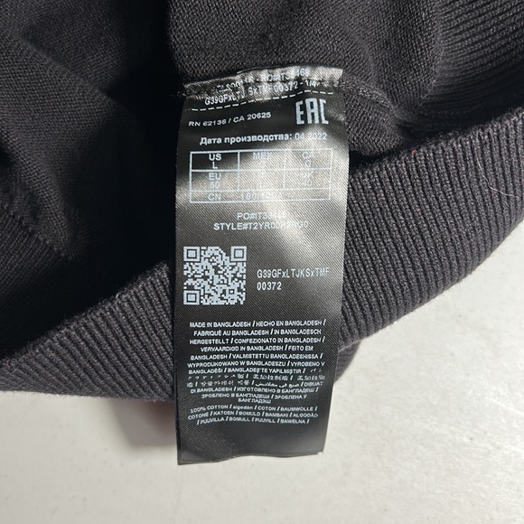 Guess Los Angeles Embroidered Sleeves Mens Sweater Red And Black US Size L - Picture 8 of 8